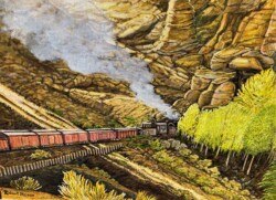 Robert Meyer "Train" Oil/Acrylic, $700