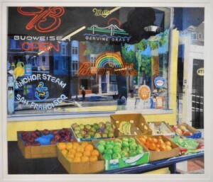 Barbara Rogers "Refelections of San Francisco" Pencil Painting, Professional Division, 3rd Place Winner