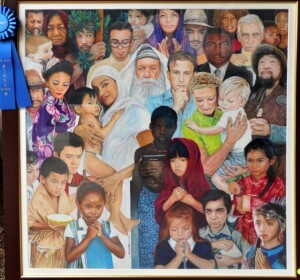Buena Johnson "Do Unto Others" Pencil Painting, Professional Division, 1st Place