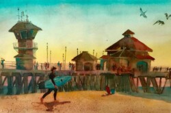 Carrol Wolf "Race to the Surf, Huntington Beach, CA"