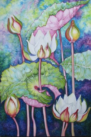 Irene Williams "Lily Gala" Watercolor
14"x20" Sold