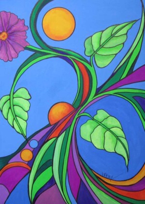 Irene Williams "Leafy Moon" Gouche
9"x12"