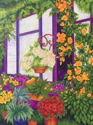 Irene Williams "Purple Window" Mixed Media
12"x16"