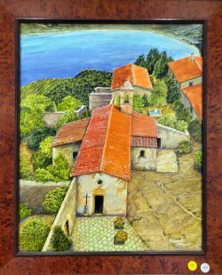 Robert Meyer "Italy Church" Oil/Acrylic, $600