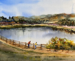 Alix Sullivan "Tranquility" WaterColor, $200