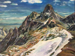 Chin-Ming Chan "The Ridge at Grand Teton" Oil/Acrylic, NFS