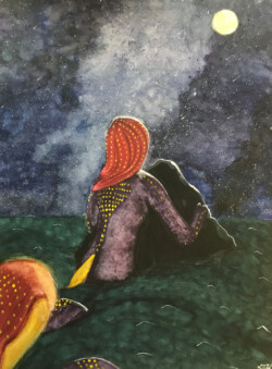 Denise Laube "Ocean Night" WaterColor, NFS