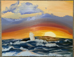 Denise Laube "Sunset Coast" Oil/Acrylic, NFS