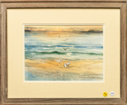 Joan Boryta "Gathering Gulls" WaterColor, $300