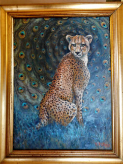 Pat Edep "Bonnie & the Peacock Vortex" Oil/Acrylic, NFS