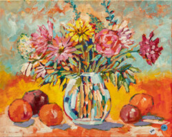 Phyllis Russell "Blooms" Oil/Acrylic, $300