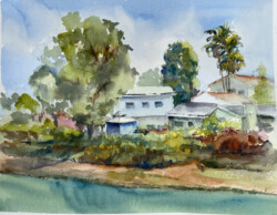 Alix Sullivan "By the Lagoon" Watercolor, NFS