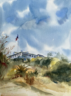 Alix Sullivan "High Atop a Hill" Watercolor, NFS