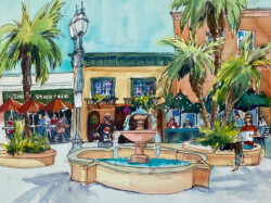 Carrol Wolf "Main Street Huntington Beach" Other Media, $600