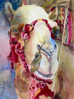 Carrol Wolf "This is not Mr. Ed!" Watercolor, $700