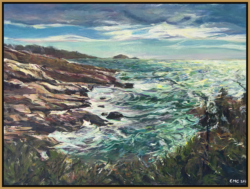 Chin-Ming Chan "Seaside Swirls" Oil/Acrylic, NFS