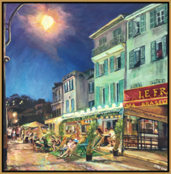 Chin-Ming Chan "Stroll at the Cassis Docks" Oil/Acrylic, NFS