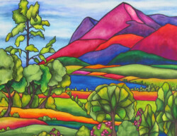 Irene Williams "Hobbit Hills East" Watercolor, $200