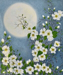 Irene Williams "Twilight Blossoms" Oil/Acrylic, NFS
