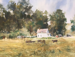 Joan Boryta "Harmony" Watercolor, $400