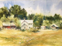 Joan Boryta "Summer Breeze" Watercolor, $450