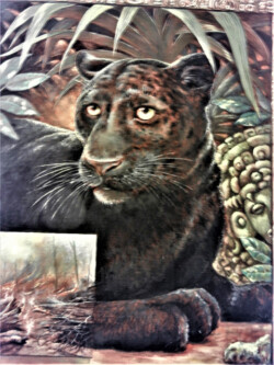 Pat Edep "Black Jaguar, Jose" Oil/Acrylic, NFS