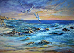 Pat Edep "Sparkle" Oil/Acrylic, $500