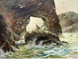 Pat Edep "Sunning Seagull" Oil/Acrylic, $200