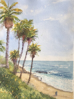 Sandy Winkler "Laguna Beach" Watercolor, NFS