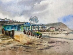Alexandra Sullivan "Winter Morning at Crystal Cove" Watercolor NFS