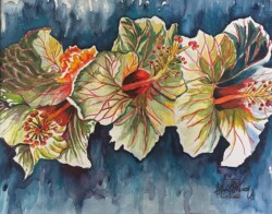 Alice Sioson "Hibiscus" Watercolor NFS