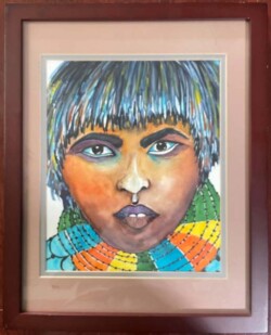 Alice Sioson "Kenyan Tribal Girl" Watercolor NFS