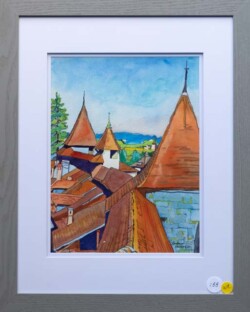 Barbara Lawson "Murten, Switzerland" Watercolor $500
