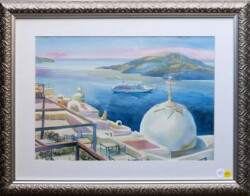 Barbara Lawson "Santori Spring" Watercolor $500