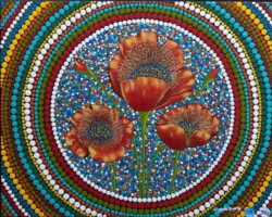 Elizabeth Kennedy "Poppy Kaleidoscope" Watercolor NFS