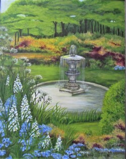 Irene Williams "Magic Fountain" Oil/Acrylic $300
