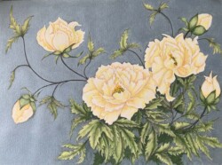 Irene Williams "Peonies on Blue" Other Media $200