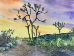Joan Boryta "Joshua Tree Trail" Watercolor $850