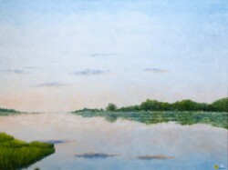 John Fox "Mist On The Lake" Oil/Acrylic POR