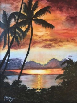 Kathleen Smalley "Maui Sunset" Watercolor $900