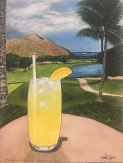 Kathleen Smalley "Wailea Golf Club, Maui, HI" Watercolor $700