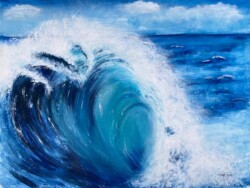 Kathleen Smalley "Wave" Watercolor $600