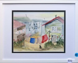 Linda Nassif "Laundry Day" Watercolor $350