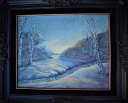 Pat Edep "Crescent Moon" Oil/Acrylic $600