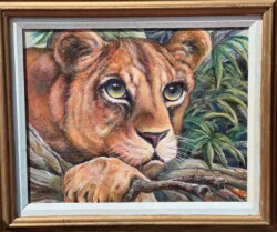 Pat Edep "Lady Lion" Oil/Acrylic $500