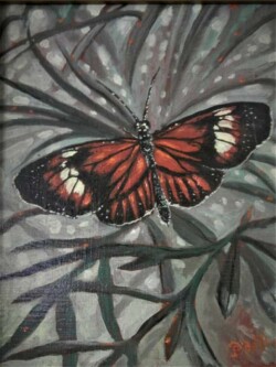 Pat Edep "The Postman Cometh" Oil/Acrylic $85