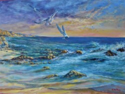 Pat Edep "Sparkle" Oil/Acrylic $500