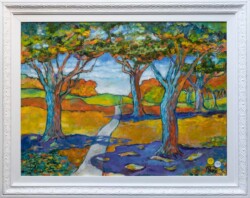 Phyllis Russell "Park Promenade" Oil/Acrylic $400