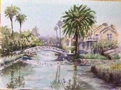 Sandy Winkler "Venice Canal" Watercolor NFS