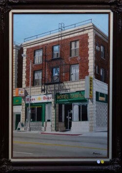 Tony Podue "Hotel Cabrillo & the Happy Diner" Oil/Acrylic POR